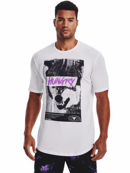 Under Armour - White Project Rock Q3 Statement Hungry Short Sleeve T-Shirt