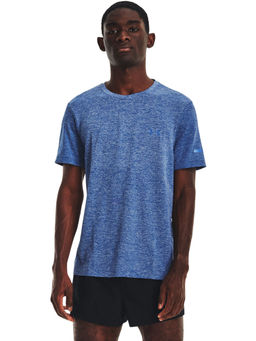 Under Armour - Blue Seamless Stride Short Sleeve T-Shirt