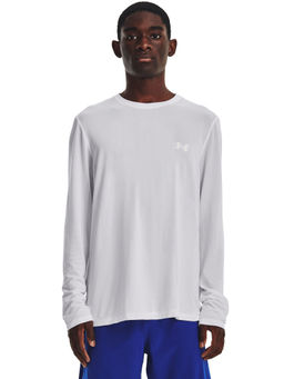 Under Armour - White Seamless Stride Long Sleeve T-Shirt