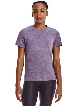 Under Armour - Purple Seamless Stride Short Sleeve T-Shirt
