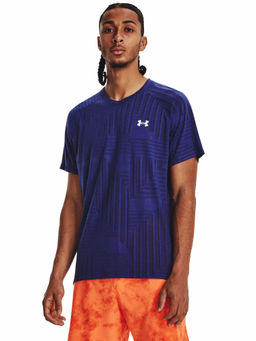 Under Armour - Navy Blue Streaker Deco Diamond Short Sleeve T-Shirt