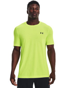 Under Armour - Green Seamless Grid Short Sleeve T-Shirt