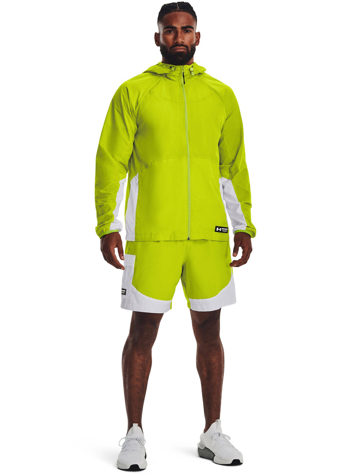Buy Under Armour Green Rush Woven Full Zip Jacket Online