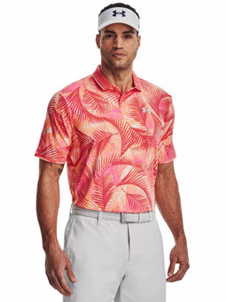 Under Armour - Pink Iso Chill Graphic Palm Polo T-Shirt