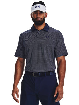 Under Armour - Navy Blue Tee To Green Printed Polo T-Shirt