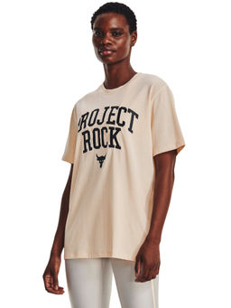 Under Armour - Peach Project Rock Heavyweight Campus T Shirt