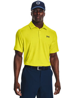 Under Armour - Yellow Playoff 3.0 Printed Polo T-Shirt