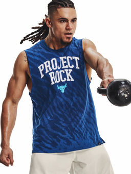 Under Armour - Blue Project Rock Show Your Training Ground Sleeveless Tank