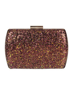 Mochi - Copper Mirror Work Faux Leather Clutch