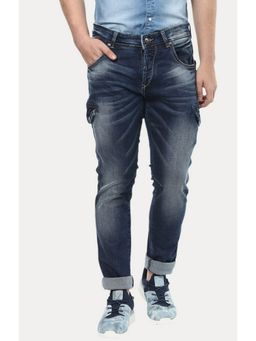 Spykar - Blue Cotton Slim Fit Tapered Ankle Length Jeans for Men