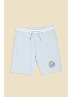 Allen Solly - Boys Blue Cotton Blend Textured Shorts