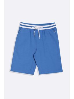 Allen Solly - Boys Blue Cotton Blend Solid Shorts