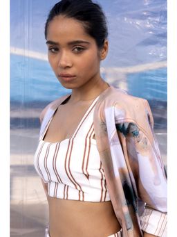 BENNCH - Brown Stripes Crop Top