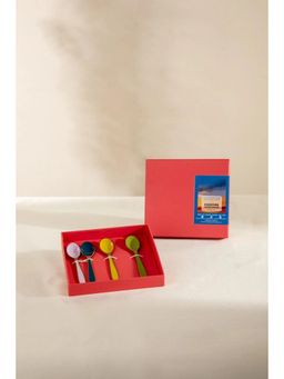 Freedom Tree - Eventime Painted Brass Dessert Spoon (Set Of 4)