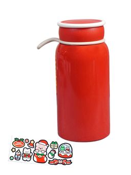 Little Surprise Box - Red Christmas Sticker Themed Stainless Steel Thermos Bottle