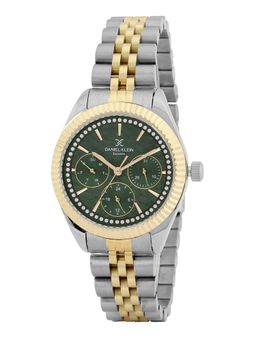 Daniel Klein - old Cata Unisex Stainless Steel Round Green Dial Watch-DK.1.13927-4 (Medium)