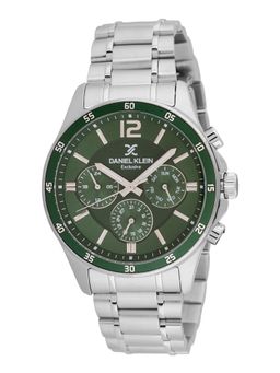 Daniel Klein - old Cata Men Stainless Steel Round Green Dial Watch-DK.1.13972-3 (Medium)