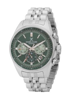 Daniel Klein - old Cata Men Stainless Steel Round Green Dial Watch-DK.1.13976-4 (Medium)