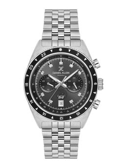 Daniel Klein - old Cata Men Stainless Steel Round Black Dial Watch-DK.1.13994-2 (Medium)
