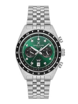 Daniel Klein - old Cata Men Stainless Steel Round Green Dial Watch-DK.1.13994-3 (Medium)