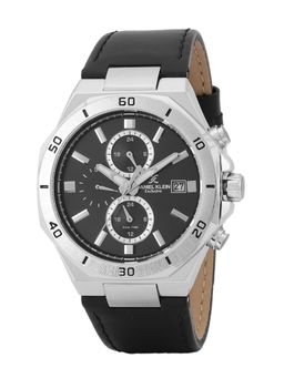 Daniel Klein - old Cata Men Genuine Leather Round Black Dial Watch-DK.1.14003-1 (Medium)