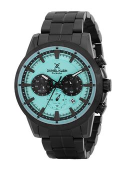 Daniel Klein - old Cata Men Stainless Steel Round Turquoise Dial Watch-DK.1.14005-2 (Medium)