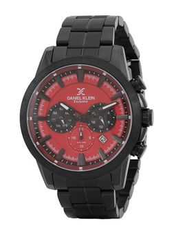 Daniel Klein - old Cata Men Stainless Steel Round Red Dial Watch-DK.1.14005-5 (Medium)