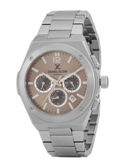 Daniel Klein - old Cata Men Stainless Steel Round Beige Dial Watch-DK.1.14010-3 (Medium)