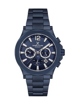 Daniel Klein - old Cata Men Stainless Steel Round Navy Blue Dial Watch-DK.1.14216-4 (Medium)