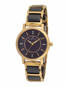 Daniel Klein - old Cata Men Stainless Steel Round Purple Dial Watch-DK.1.14288-1 (Medium)