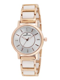 Daniel Klein - old Cata Men Stainless Steel Round White Dial Watch-DK.1.14288-2 (Medium)