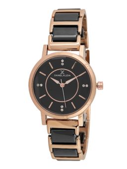 Daniel Klein - old Cata Men Stainless Steel Round Black Dial Watch-DK.1.14288-4 (Medium)