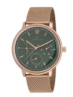Daniel Klein - old Cata Men Stainless Steel Round Green Dial Watch-DK.1.14289-1 (Medium)