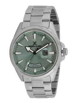 Daniel Klein - old Cata Men Stainless Steel Round Green Dial Watch-DK.6.14037-2 (Medium)