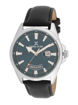 Daniel Klein - old Cata Men Genuine Leather Round Green Dial Watch-DK.6.14038-2 (Medium)