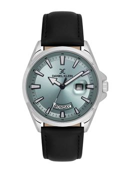 Daniel Klein - old Cata Men Genuine Leather Round Green Dial Watch-DK.6.14038-3 (Medium)