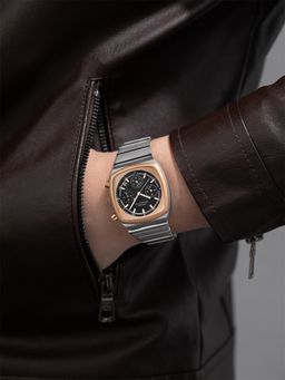 French Connection - Courvex Men Stainless Steel Round Black Dial Watch-FCB21BSM (Medium)