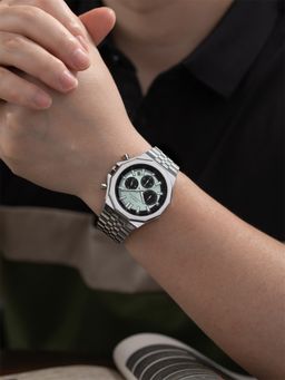French Connection - Crownex Men Stainless Steel Round Green Dial Watch-FCB28NSM (Medium)