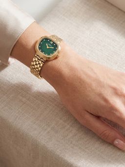 French Connection - eclat Forme Women Stainless Steel Round Green Dial Watch-FCN0219NGM (Medium)