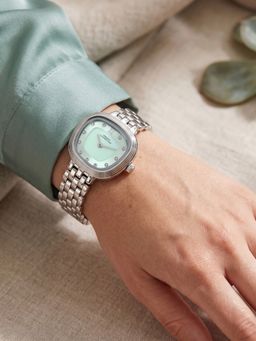 French Connection - eclat Forme Women Stainless Steel Round Green Dial Watch-FCN0219USM (Medium)