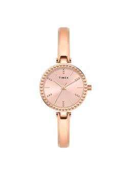 Timex - Trendline Women Brass Round Pink Dial Watch-TWEL27001 (Medium)