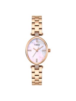 Timex - Trendline Women Brass Oval Multi-colour Dial Watch-TWEL27200 (Medium)