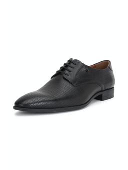 Louis Philippe - Black Textured Formal Shoes