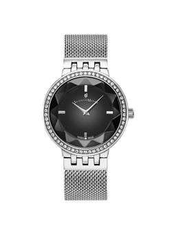 Jacques Du Manior - Fiona Swiss Made Analogue Black Round Dial Womens Watch- Jws00503
