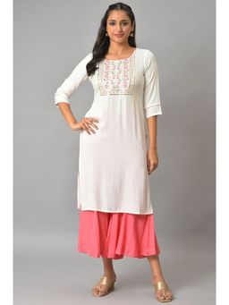 Aurelia - White Zari Embroidered Festive Kurta