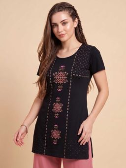 Vero Amore - Woman Long T-Shirt Best for Everyday Wear Black