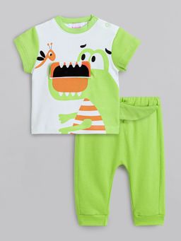 Hopscotch - 2-Pc Cotton Dino T-Shirt and Joggers