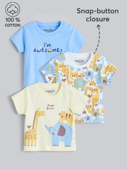 Hopscotch - 3-Packs Jungle Animal Cotton T-Shirts