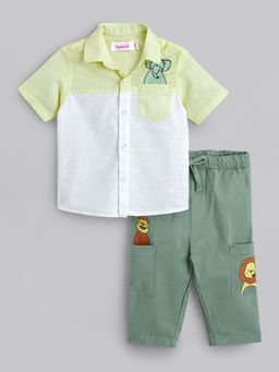 Hopscotch - 2-Pc Pure Cotton Shirt and Pants