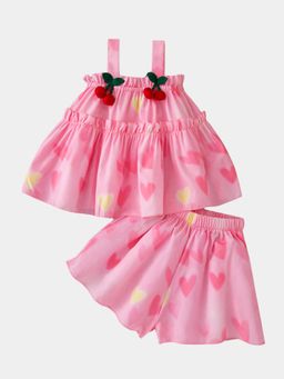 Hopscotch - 2-Pc Heart Motif Top and Short